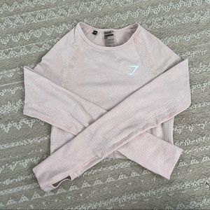 GYMSHARK DRY FIT CROPPED LONGSLEEVE WORKOUT SHIRT